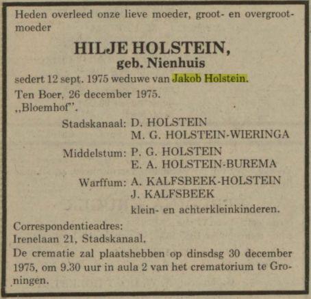 hilje nienhuis in 1975.